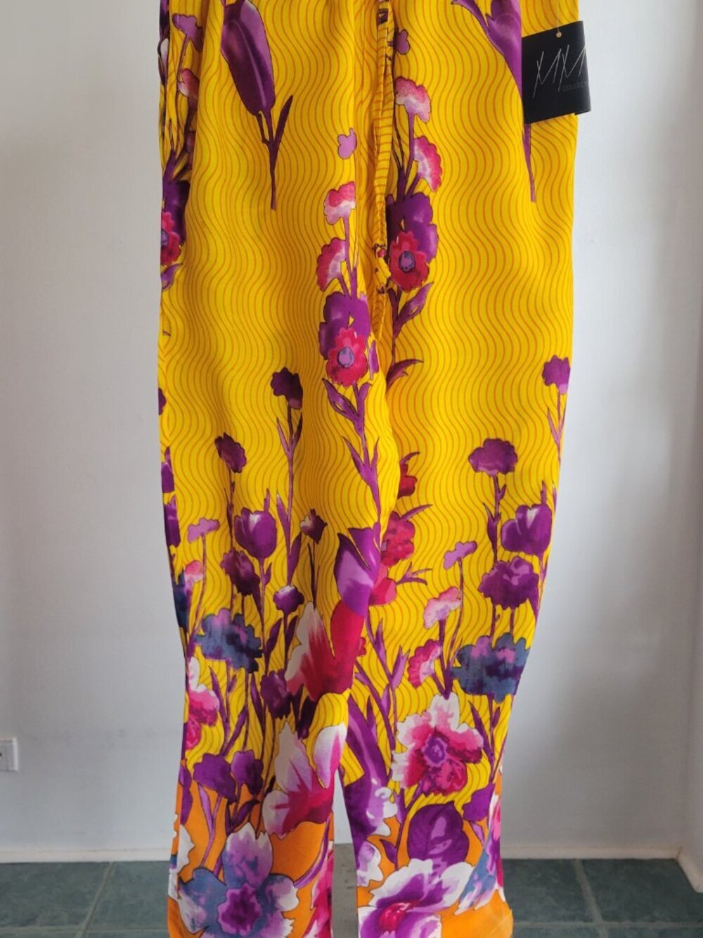 CKYMM Women's Wide-Leg Floral Patterned Pants ( Size: S/M) - Picture 3 of 14